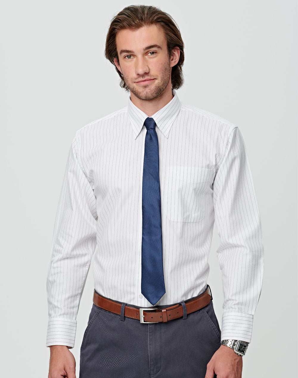 Benchmark BS17 Pin Stripe Mens - WEARhouse