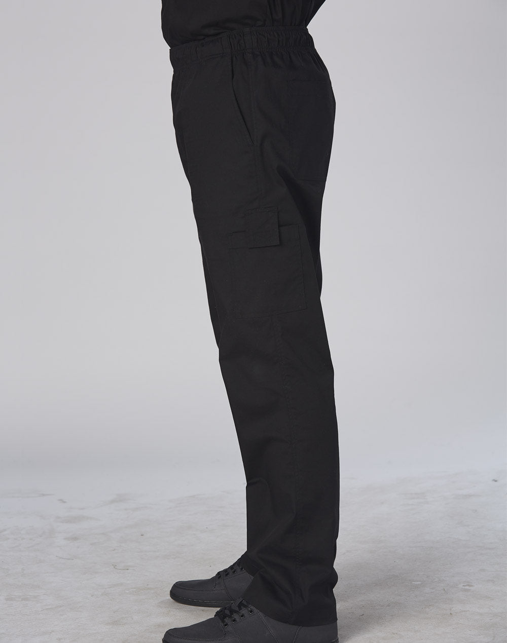 Benchmark CP03 MENS FUNCTIONAL CHEF PANTS Black Black - WEARhouse