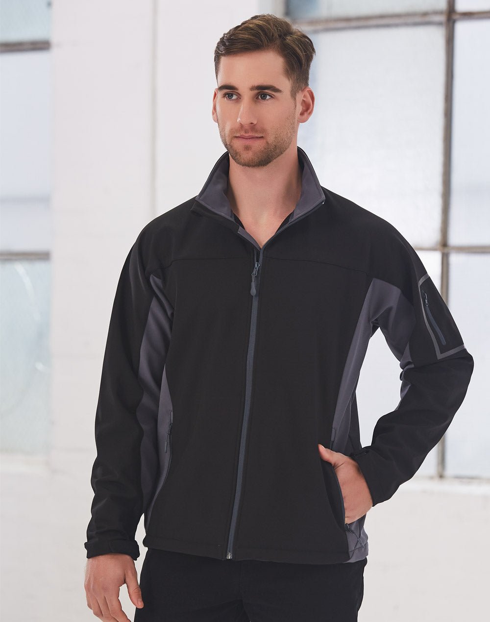 JK31 WHISTLER Softshell Contrast Jacket - Men&