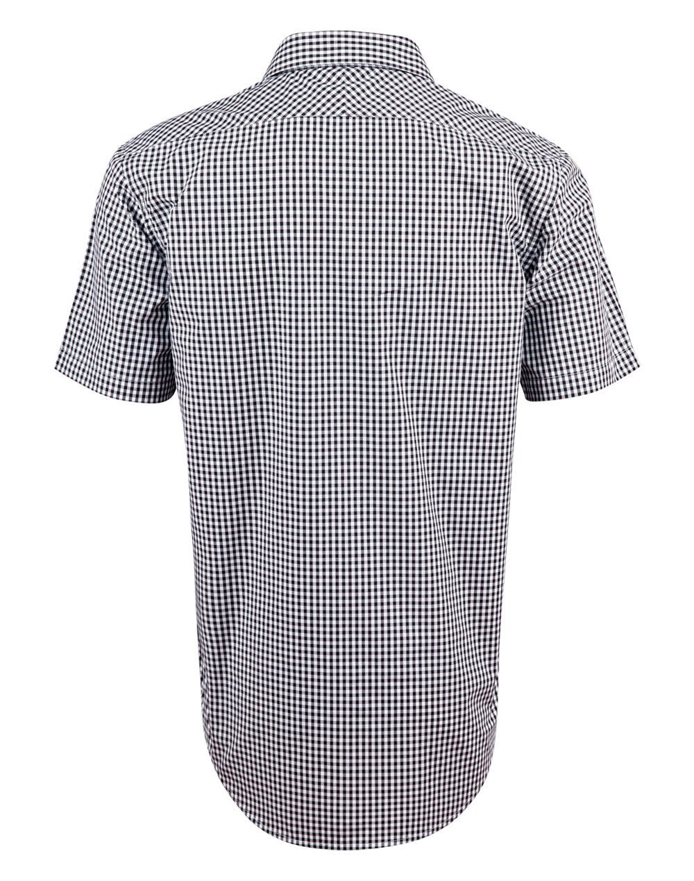Benchmark M7300S Men’s Gingham Check Short Sleeve Shirt - WEARhouse