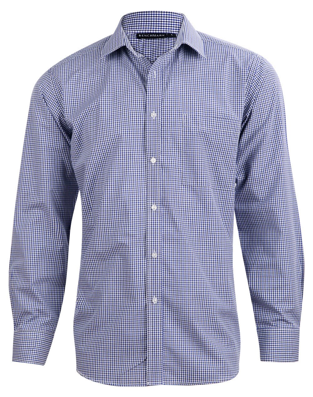 Benchmark M7320L Men’s Multi-Tone Check Long Sleeve Shirt - WEARhouse