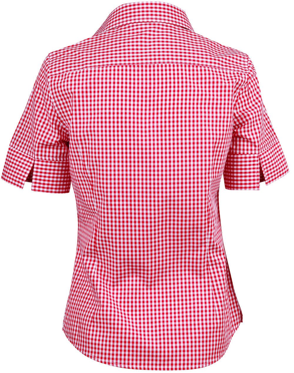 Benchmark M8300S Ladies’ Gingham Check Short Sleeve Shirt - WEARhouse