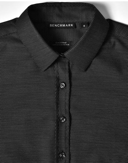 Benchmark M8400L ASCOT LADIES LONG SLEEVE DOT JACQUARD STRETCH SHIRT - WEARhouse