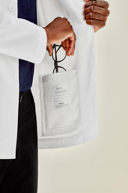 BIZ CARE MENS HOPE LONG LINE LAB COAT CC144ML - WEARhouse