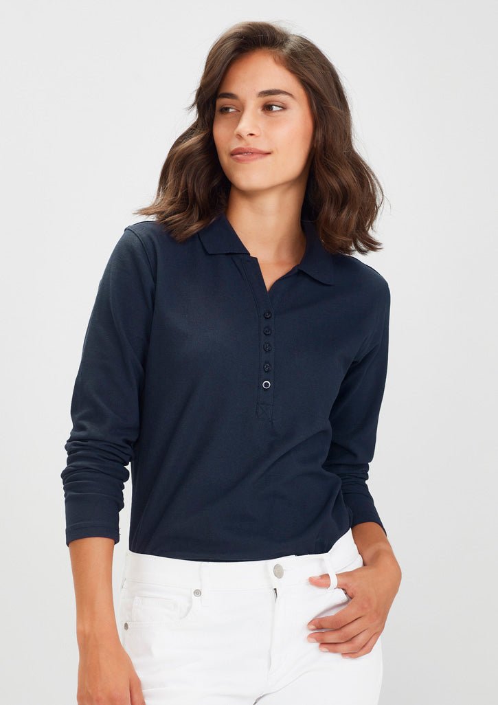 Crew Ladies L/S Polo - P400LL - WEARhouse