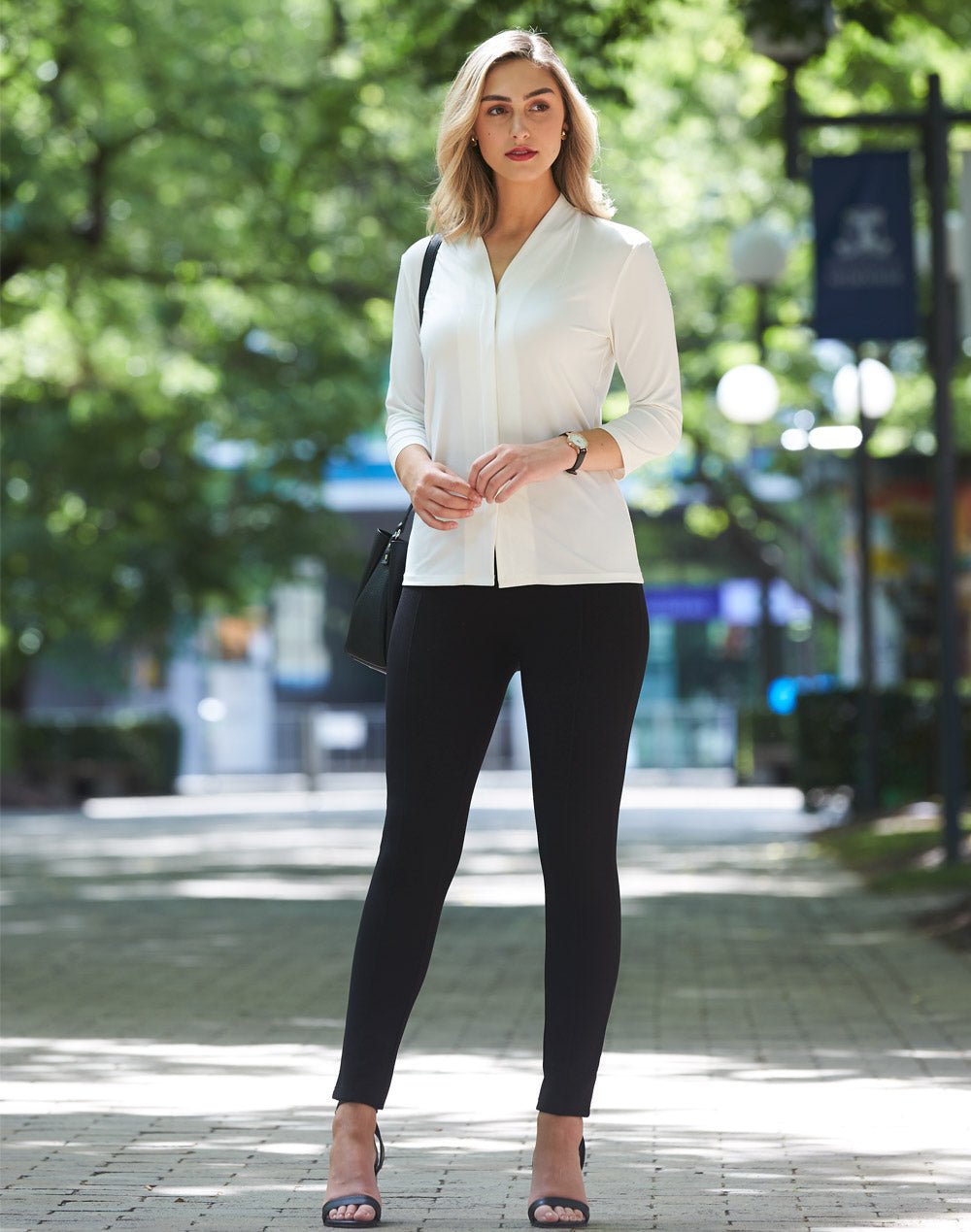 M8830 LADIES 3/4 SLEEVE STRETCH KNIT TOP ISABEL - WEARhouse