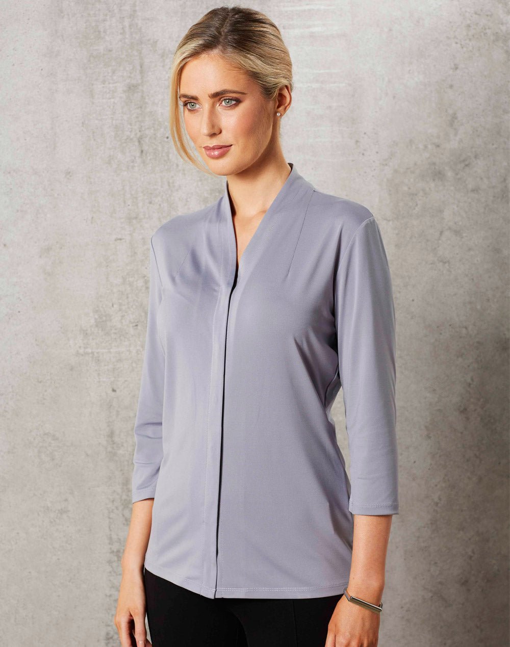 M8830 LADIES 3/4 SLEEVE STRETCH KNIT TOP ISABEL - WEARhouse