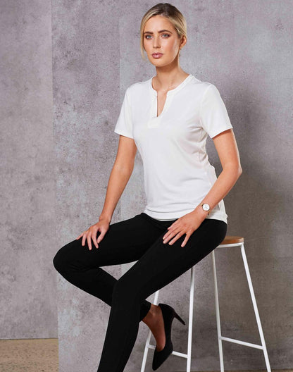M8840 LADIES SHORT SLEEVE KNIT TOP SOFIA - WEARhouse