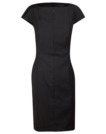 M9281 Ladies’ Wool Blend Stretch Cap Sleeve Dress - WEARhouse