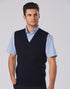 WJ02 UNISEX WOOL/ACRYLIC V-NECK VEST - WEARhouse